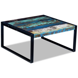 vidaXL Mesa de centro madera maciza reciclada 80x80x40 cm