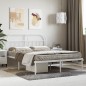 vidaXL Estructura de cama con cabecero metal blanca 140x200 cm vidaXL Estructura de cama con cabecero metal blanca 140x200 cm