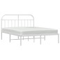 vidaXL Estructura de cama con cabecero metal blanca 140x200 cm vidaXL Estructura de cama con cabecero metal blanca 140x200 cm