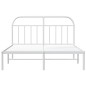 vidaXL Estructura de cama con cabecero metal blanca 140x200 cm vidaXL Estructura de cama con cabecero metal blanca 140x200 cm