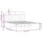 vidaXL Estructura de cama con cabecero metal blanca 140x200 cm vidaXL Estructura de cama con cabecero metal blanca 140x200 cm