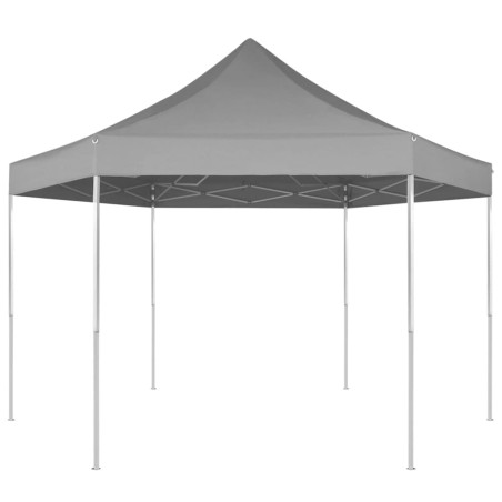 vidaXL Carpa hexagonal desplegable azul oscuro 3,6x3,1 m