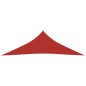vidaXL Toldo de vela HDPE rojo 160 g/m² 3,5x3,5x4,9 m