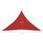 vidaXL Toldo de vela HDPE rojo 160 g/m² 3,5x3,5x4,9 m