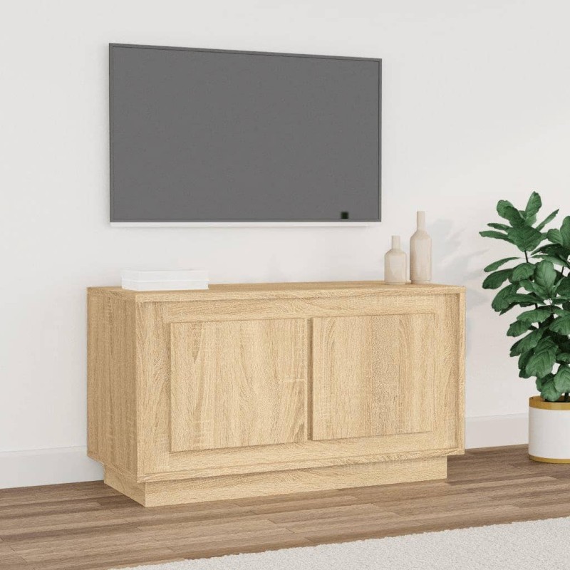 vidaXL Mueble para TV madera contrachapada roble Sonoma 80x35x45 cm