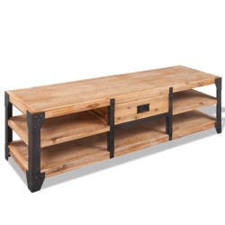 vidaXL Mueble para TV madera de acacia maciza 140x40x45 cm