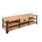 vidaXL Mueble para TV madera de acacia maciza 140x40x45 cm