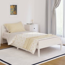 vidaXL Estructura de cama madera maciza de pino blanco 100x200 cm