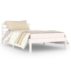 vidaXL Estructura de cama madera maciza de pino blanco 100x200 cm