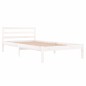 vidaXL Estructura de cama madera maciza de pino blanco 100x200 cm vidaXL Estructura de cama madera maciza de pino blanco 100x200 cm