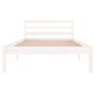vidaXL Estructura de cama madera maciza de pino blanco 100x200 cm vidaXL Estructura de cama madera maciza de pino blanco 100x200 cm