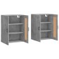 vidaXL Armarios de pared 2 uds madera de ingeniería gris hormigón vidaXL Armarios de pared 2 uds madera de ingeniería gris hormigón