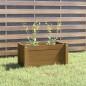 vidaXL Jardinera de madera maciza de pino marrón miel 60x31x31 cm vidaXL Jardinera de madera maciza de pino marrón miel 60x31x31 cm