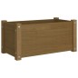 vidaXL Jardinera de madera maciza de pino marrón miel 60x31x31 cm vidaXL Jardinera de madera maciza de pino marrón miel 60x31x31 cm