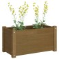vidaXL Jardinera de madera maciza de pino marrón miel 60x31x31 cm vidaXL Jardinera de madera maciza de pino marrón miel 60x31x31 cm