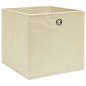 vidaXL Cajas de almacenaje 10 uds tela crema 32x32x32 cm vidaXL Cajas de almacenaje 10 uds tela crema 32x32x32 cm