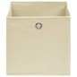 vidaXL Cajas de almacenaje 10 uds tela crema 32x32x32 cm vidaXL Cajas de almacenaje 10 uds tela crema 32x32x32 cm