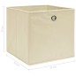 vidaXL Cajas de almacenaje 10 uds tela crema 32x32x32 cm vidaXL Cajas de almacenaje 10 uds tela crema 32x32x32 cm