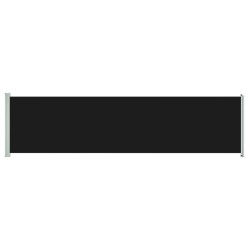 vidaXL Toldo lateral retráctil para patio negro 600x160 cm