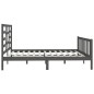 vidaXL Estructura de cama de madera maciza gris Super King 180x200 cm vidaXL Estructura de cama de madera maciza gris Super King 180x200 cm