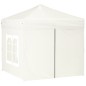 vidaXL Carpa para fiestas plegable con paredes laterales crema 2x2 m vidaXL Carpa para fiestas plegable con paredes laterales crema 2x2 m