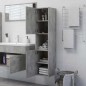 vidaXL Armario de baño madera contrachapada gris hormigón 30x30x130 cm vidaXL Armario de baño madera contrachapada gris hormigón 30x30x130 cm