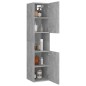 vidaXL Armario de baño madera contrachapada gris hormigón 30x30x130 cm vidaXL Armario de baño madera contrachapada gris hormigón 30x30x130 cm