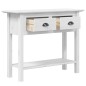 vidaXL Mesa consola BODO madera maciza de pino blanco 90x34,5x73 cm vidaXL Mesa consola BODO madera maciza de pino blanco 90x34,5x73 cm