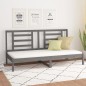 vidaXL Sofá cama madera maciza de pino gris 90x200 cm vidaXL Sofá cama madera maciza de pino gris 90x200 cm