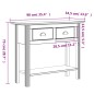 vidaXL Mesa consola BODO madera maciza de pino blanco 90x34,5x73 cm vidaXL Mesa consola BODO madera maciza de pino blanco 90x34,5x73 cm
