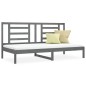 vidaXL Sofá cama madera maciza de pino gris 90x200 cm vidaXL Sofá cama madera maciza de pino gris 90x200 cm