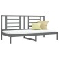 vidaXL Sofá cama madera maciza de pino gris 90x200 cm vidaXL Sofá cama madera maciza de pino gris 90x200 cm