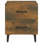 vidaXL Mesita de noche color roble ahumado 40x35x47,5 cm vidaXL Mesita de noche color roble ahumado 40x35x47,5 cm