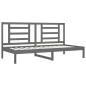 vidaXL Sofá cama madera maciza de pino gris 90x200 cm vidaXL Sofá cama madera maciza de pino gris 90x200 cm