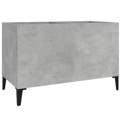 vidaXL Mueble discos madera contrachapada gris hormigón 74,5x38x48 cm