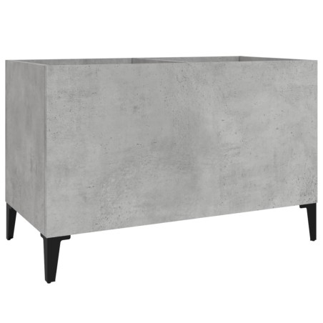 vidaXL Mueble discos madera contrachapada gris hormigón 74,5x38x48 cm