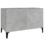 vidaXL Mueble discos madera contrachapada gris hormigón 74,5x38x48 cm