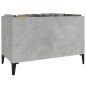 vidaXL Mueble discos madera contrachapada gris hormigón 74,5x38x48 cm