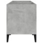 vidaXL Mueble discos madera contrachapada gris hormigón 74,5x38x48 cm