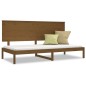 vidaXL Sofá cama madera maciza de pino marrón miel 90x200 cm vidaXL Sofá cama madera maciza de pino marrón miel 90x200 cm