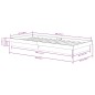 vidaXL Estructura de cama madera maciza 100x200 cm