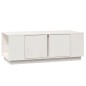 vidaXL Mesa de centro de madera maciza de pino blanco 110x50x40 cm