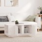 vidaXL Mesa de centro de madera maciza de pino blanco 110x50x40 cm