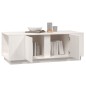 vidaXL Mesa de centro de madera maciza de pino blanco 110x50x40 cm