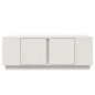 vidaXL Mesa de centro de madera maciza de pino blanco 110x50x40 cm