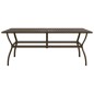 vidaXL Mesa de jardín de acero marrón 190x80x72 cm