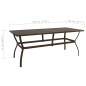 vidaXL Mesa de jardín de acero marrón 190x80x72 cm