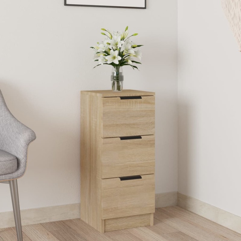 vidaXL Aparador de madera contrachapada roble Sonoma 30x30x70 cm vidaXL Aparador de madera contrachapada roble Sonoma 30x30x70 cm