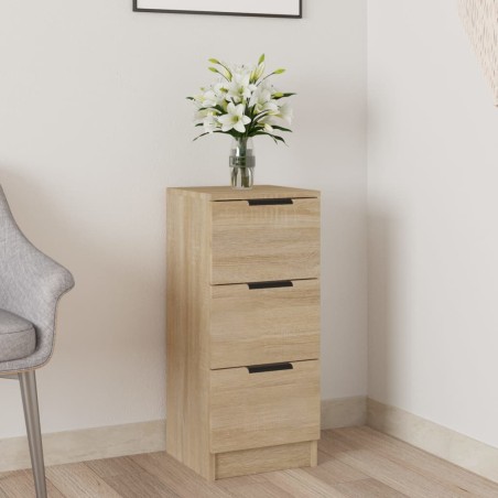 vidaXL Aparador de madera contrachapada roble Sonoma 30x30x70 cm