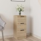vidaXL Aparador de madera contrachapada roble Sonoma 30x30x70 cm vidaXL Aparador de madera contrachapada roble Sonoma 30x30x70 cm